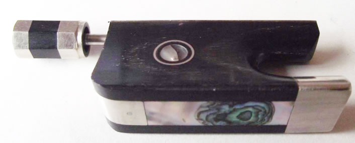 Black Oxhorn cello bow frog